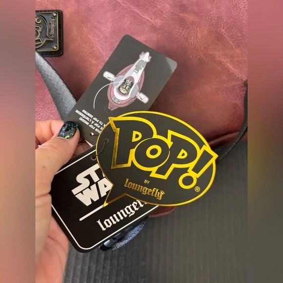 New Loungefly Star Wars NYCC 2020 Boba Fett Slave One Sling Backpack - Picture 7 of 8